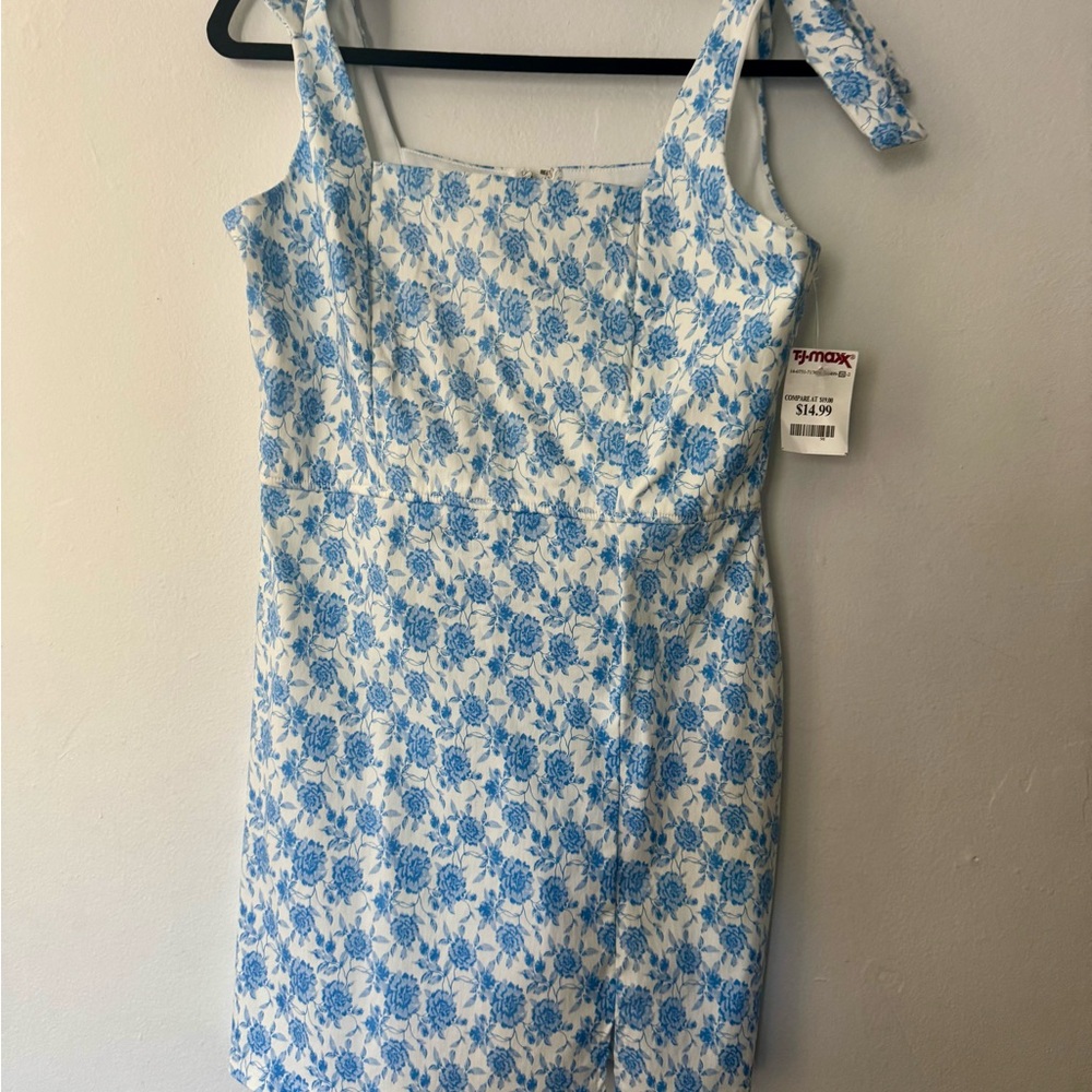 Trixxi Blue and White Floral Mini Dress